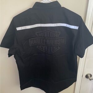 Harley-Davidson Bar Shield 120th Anniversary Ed. Shirt Woven Black. Men’s sz L